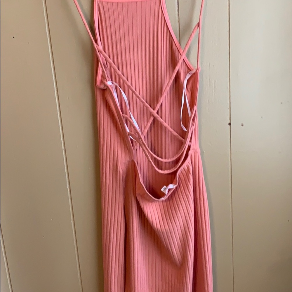 Ribbed backless dress/ body hugging - Picture 3 of 8